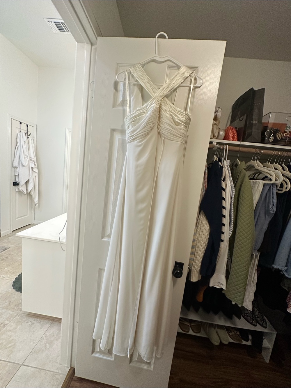 White Halter formal/wedding gown